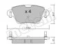 Комплект тормозных колодок (дисковых) METELLI Metelli 22-0319-0 (фото 2)