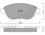 Комплект тормозных колодок (дисковых) METELLI Metelli 22-0322-1 (фото 3)