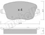 Комплект тормозных колодок (дисковых) METELLI Metelli 22-0547-0 (фото 3)