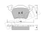 Комплект тормозных колодок (дискових) Metelli 22-0574-0 (фото 7)