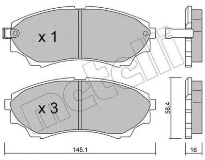 Комплект тормозных колодок (дискових) Metelli 22-0610-0