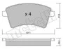 Комплект тормозных колодок (дисковых) METELLI Metelli 22-0812-0 (фото 2)