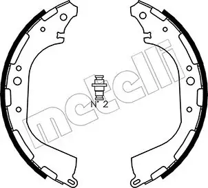 Колодки гальмівні (задні) Nissan Pathfinder 2.4-3.5 82-04/Xterra 2.4/3.3 99-04 (барабанні) (295x50) Metelli 53-0282 (фото 1)