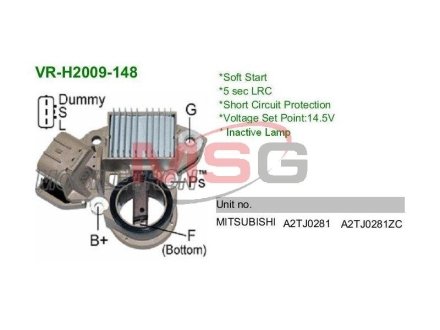 Регулятор напряжения генератора MOBILETRON VRH2009148