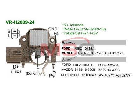 Регулятор напряжения генератора MOBILETRON VRH200924
