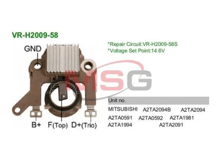 Регулятор напряжения генератора MOBILETRON VRH200958