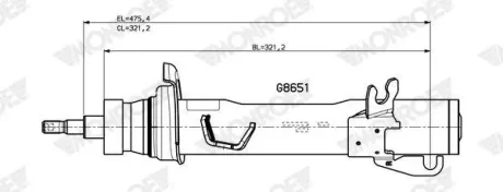 Амортизатор підвіски MONROE G8651