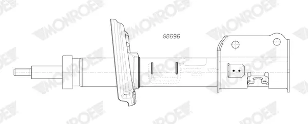 Амортизатор передн лів JEEP COMPASS 1.3H-2.4 12.16- MONROE G8696 (фото 1)
