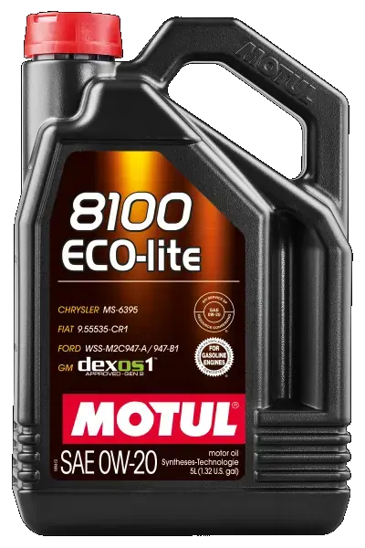Масло моторное 8100 ECO-LITE 0W20 5L MOTUL 109676 (фото 1)