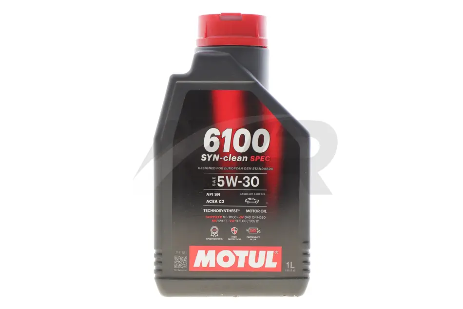 Олива моторна Technosynthese д/авто 6100 Syn-clean Spec 5W30 1L MOTUL 814311 (фото 1)