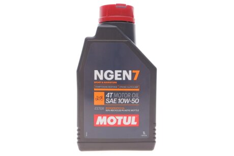 Олива для 4-х тактних двигунів синтетична естерова NGEN 7 10W50 4T 1L MOTUL 839701