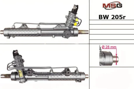 Рульова рейка з ГПК BMW 3 (E46) 99-05 (відновлена з ZF) MSG BW205R