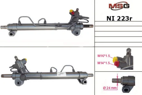 Рульова рейка з ГПК Nissan X-Trail (T30) 00-09 (відновлена з NISSAN) MSG NI223R