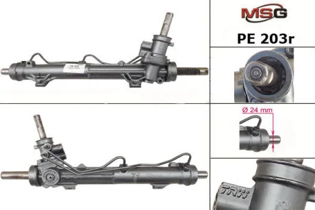 Рульова рейка з ГПК Peugeot 206 98-12 (відновлена з TRW) MSG PE203R