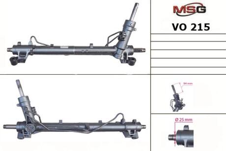 Рульова рейка з ГПК VOLVO V50/S40/C30 04-13 MSG VO215