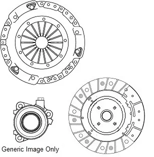 Комплект зчеплення з вижимним PASSAT B6/B7/A3 1.8-2.0 TSI/TDI 08-12 (240mm) National CK10082-15 (фото 1)