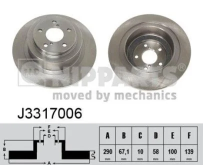Тормозной диск NIPPARTS J3317006