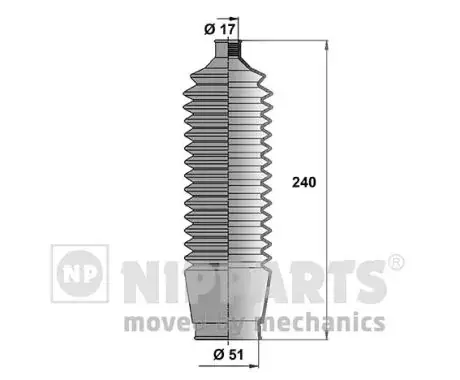 Пыльник рулевой рейки NIPPARTS N2855001 (фото 1)