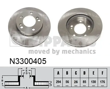 Тормозной диск NIPPARTS N3300405 (фото 1)