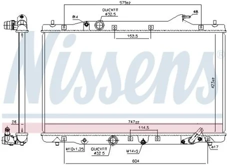 Радиатор системы охлаждения NISSENS 606216