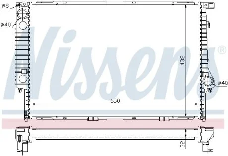 Радиатор охлаждения NISSENS 60622A