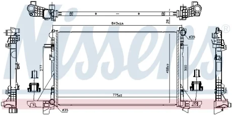 Радіатор охолоджування NISSENS 606411