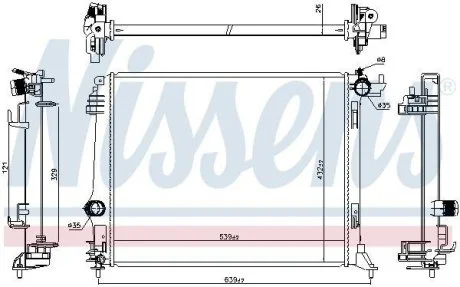Радиатор системы охлаждения NISSENS 606474