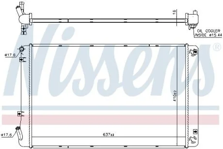 Радіатор охолоджування NISSENS 606608