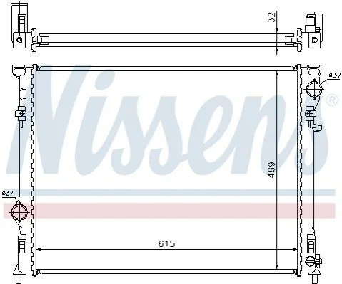 Радіатор охолоджування NISSENS 61014A (фото 1)