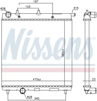 Радиатор системы охлаждения NISSENS 61277