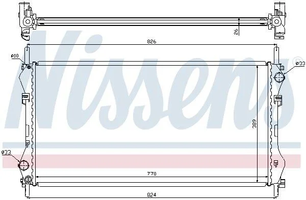 Радіатор двигуна NISSENS 62043A (фото 1)