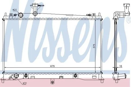 Радиатор охлаждения NISSENS 62463A