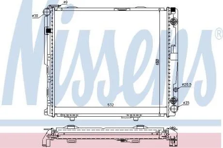 Радiатор NISSENS 62699A