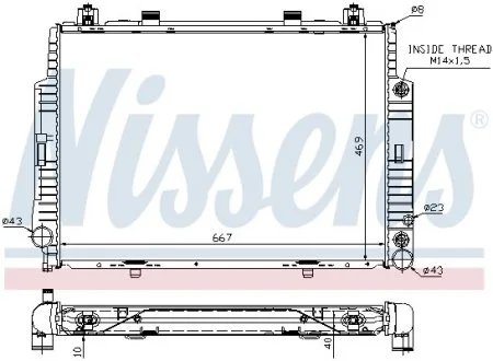 Радиатор системы охлаждения NISSENS 62716A