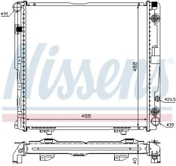 Радиатор охлаждения NISSENS 62763A