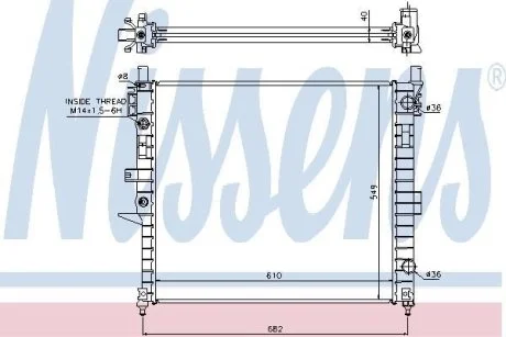 Радиатор охлаждения NISSENS 62787A