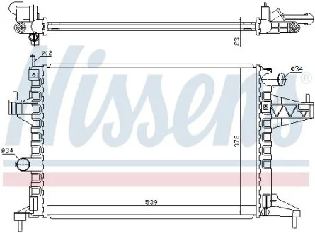 Радиатор системы охлаждения NISSENS 63008