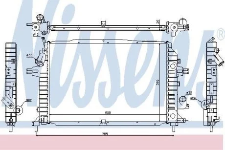 Радиатор системы охлаждения NISSENS 630705