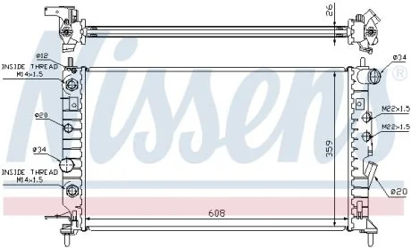 Радіатор охолоджування NISSENS 63078