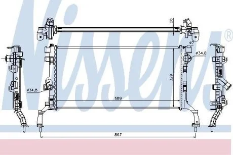 Радиатор охлаждения NISSENS 637604