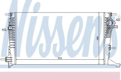 Радиатор системы охлаждения NISSENS 637607