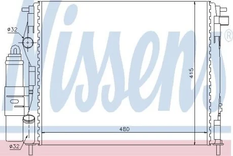 Радіатор кондиціонера NISSENS 63773
