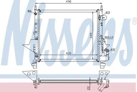 Радиатор охлаждения NISSENS 63949