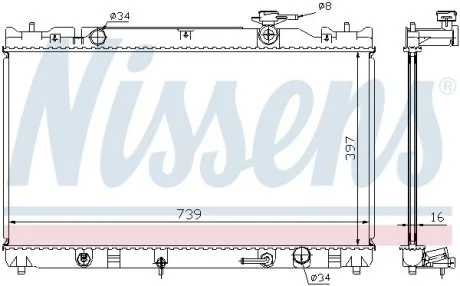 Радиатор системы охлаждения NISSENS 646351