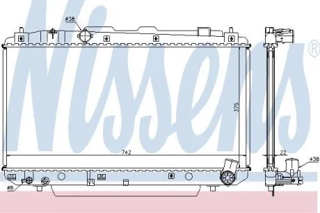 Радиатор охлаждения NISSENS 64638A