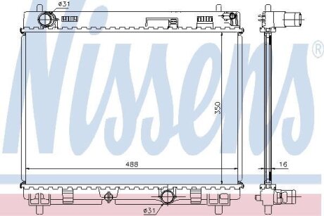 Радiатор NISSENS 64676A