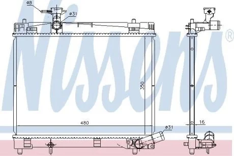 Радиатор охлаждения NISSENS 646868