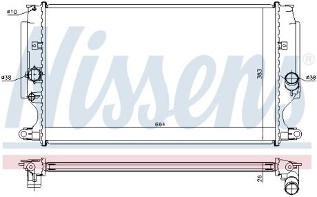 Радіатор двигуна NISSENS 64693