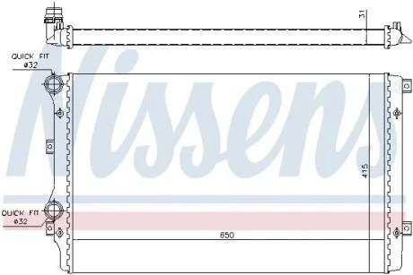 Радіатор охолоджування NISSENS 65280A