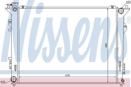 Радиатор системы охлаждения NISSENS 66998